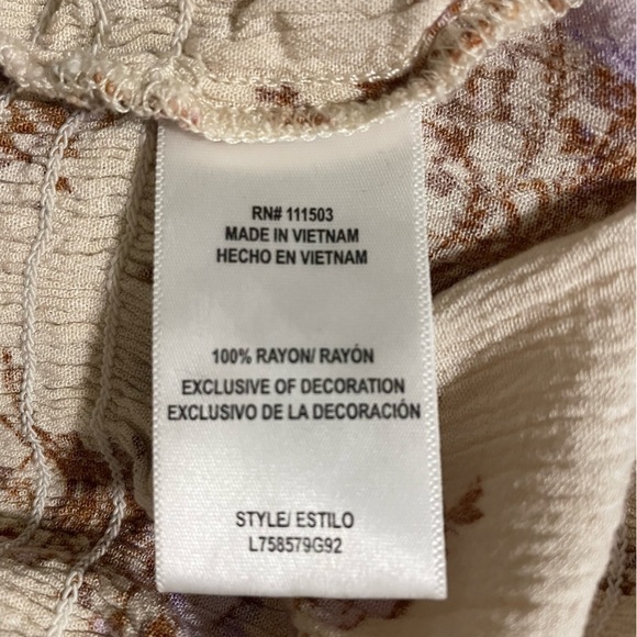 Floral Print Square Neckline Crop Top long sleeve rush blouse - Picture 8 of 11